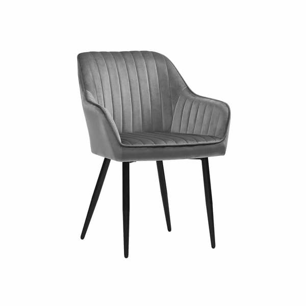 Stol, SONGMICS Spisestuestole, 60x62,5 cm, Grå