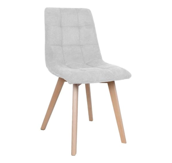 Stol MAKIA gråhvit, 2stk.