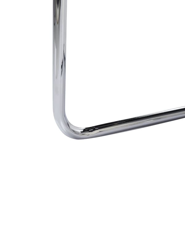 Sæt med 2 spisebordsstole råhvid fløjl metalben uden armlæn retrodesign