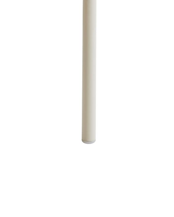 Sæt med 2 spisebordsstole beige polstrede sæder og rygge metalben moderne design