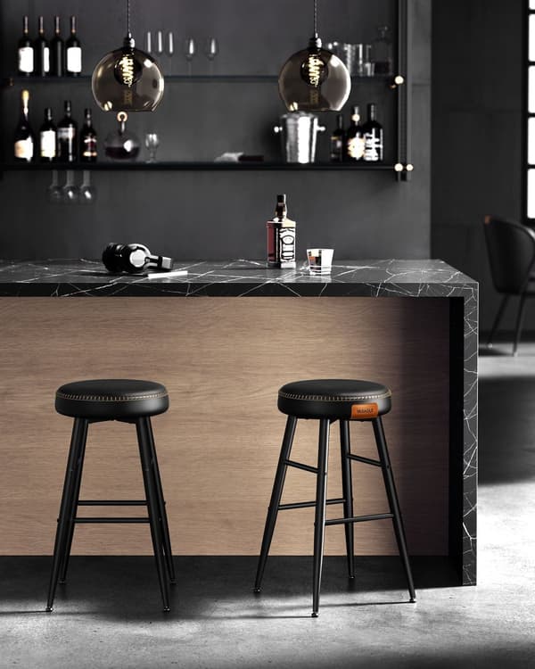 Ekho Collection - Barstole - Sæt med 2 - Industrielt design