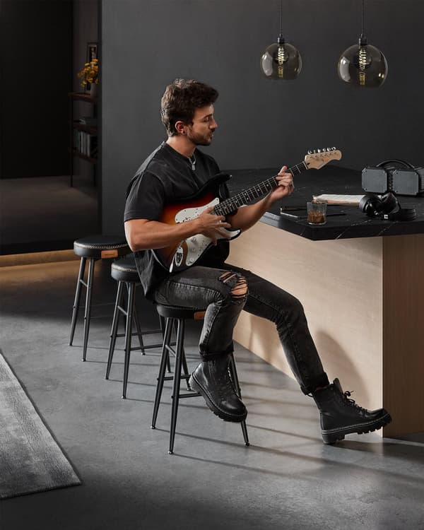 Ekho Collection - Barstole - Sæt med 2 - Industrielt design