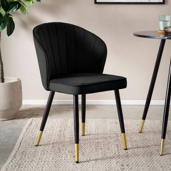 Rootz 2 set matsalstolar - skandinaviska moderna sittplatser - sammet klädd - bekväm design - 55 cm x 83 cm x 53 cm