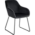 Miniatyrbillede 1 af 11: Spisebordsstol Jeane, velour - Velour sort/sort,pr. stk.