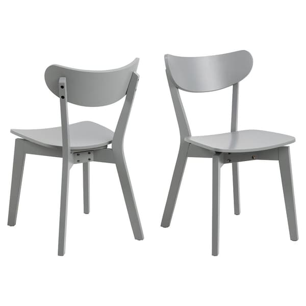 2 x Roxby matstol trä grå.