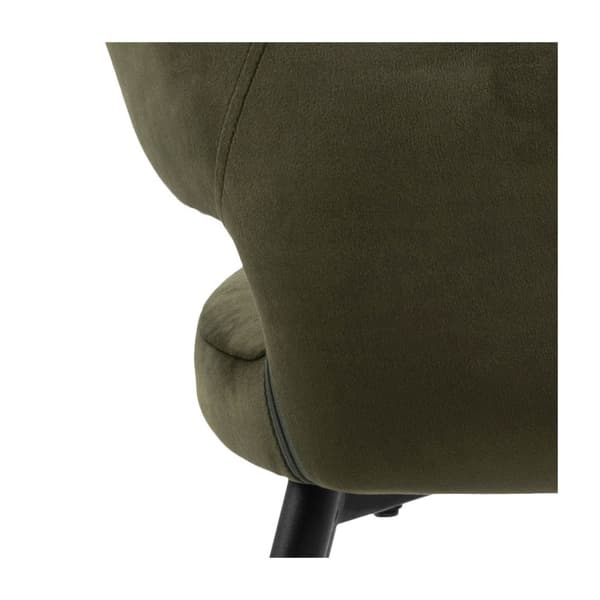 2 x  Ranja spisestuestol med armlæn velour grøn.