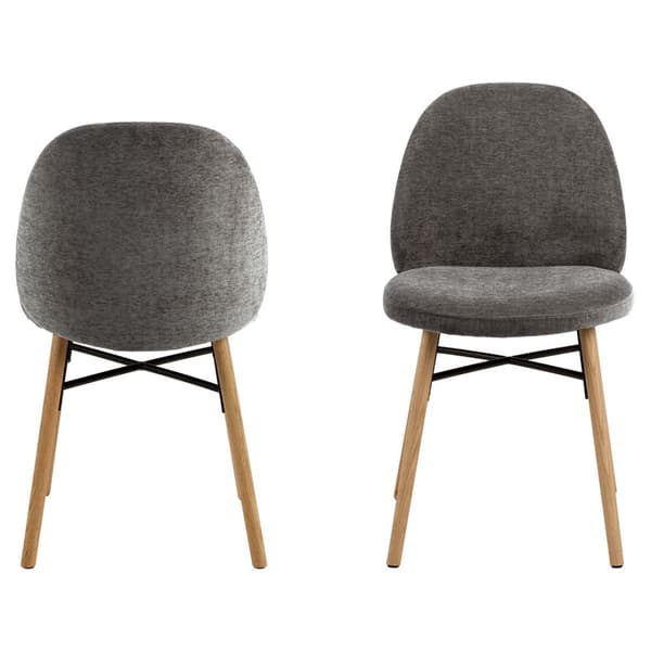 2 x Sophia matstol chenille grå.
