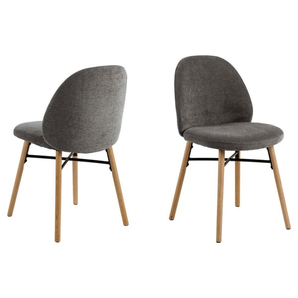 2 x Sophia matstol chenille grå.