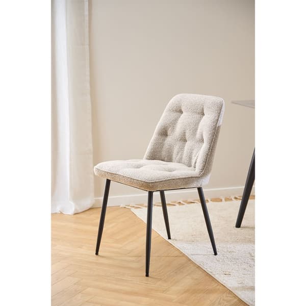 2 x Brooke spisestuestol bouclé beige.