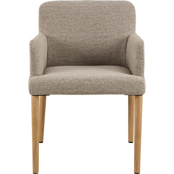 2 x  Zoe spisestuestol med armlæn bouclé beige.