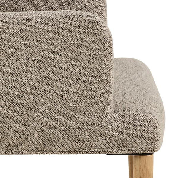 2 x Zoe spisestuestol med armlæn bouclé beige.