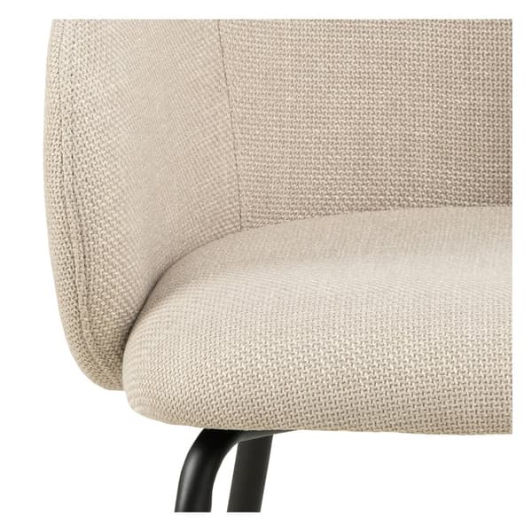 2 x  Eleanor spisestuestol med armlæn stof beige.