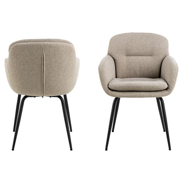 Dora spisestuestoler med armlene stoff beige.
