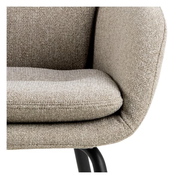 Dora spisestuestoler med armlene stoff beige.