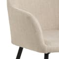 Miniatyrbilde 4 av 9: 2 x Lizzy spisestuestoler med armlene stoff beige.