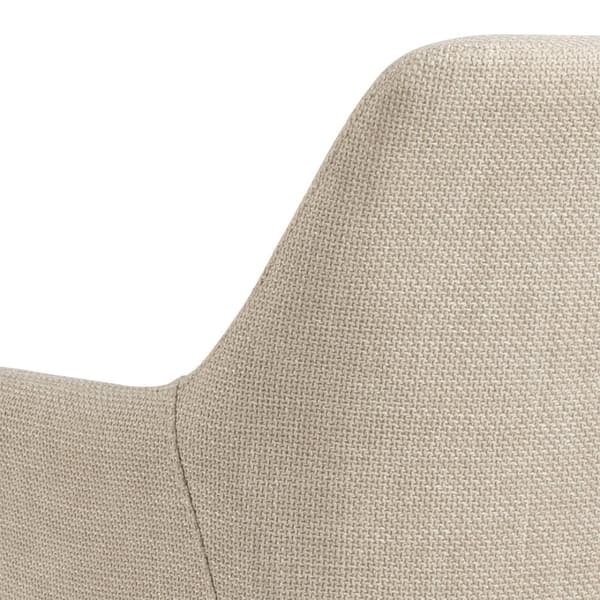 2 x Lizzy spisestuestoler med armlene stoff beige.