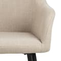 Miniatyrbilde 6 av 9: 2 x Lizzy spisestuestoler med armlene stoff beige.