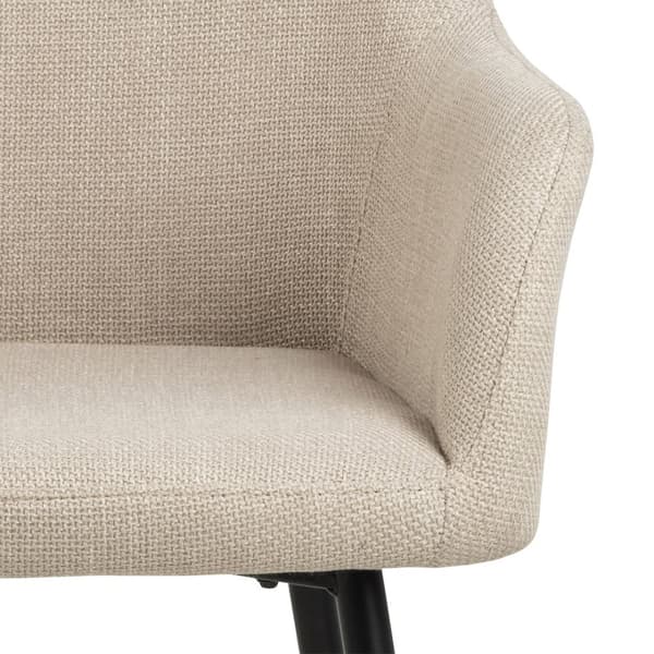 2 x Lizzy spisestuestoler med armlene stoff beige.