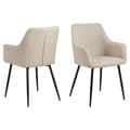 Miniatyrbilde 2 av 9: 2 x Lizzy spisestuestoler med armlene stoff beige.