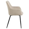 Miniatyrbilde 1 av 9: 2 x Lizzy spisestuestoler med armlene stoff beige.