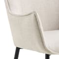 Miniatyrbilde 4 av 8: 2 x Bonita spisestuestoler med armlene stoff beige.