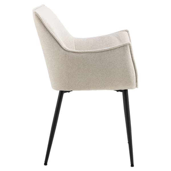 2 x Bonita spisestuestoler med armlene stoff beige.