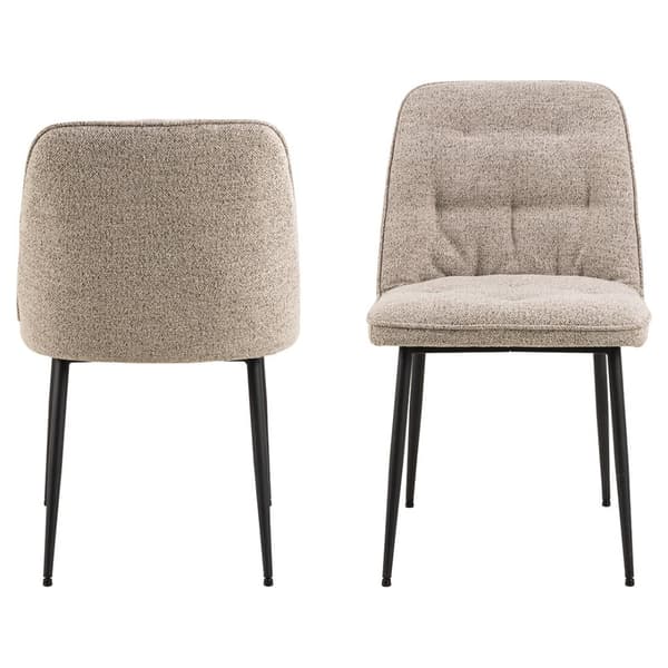 2 x Brooke spisestuestoler bouclé beige.
