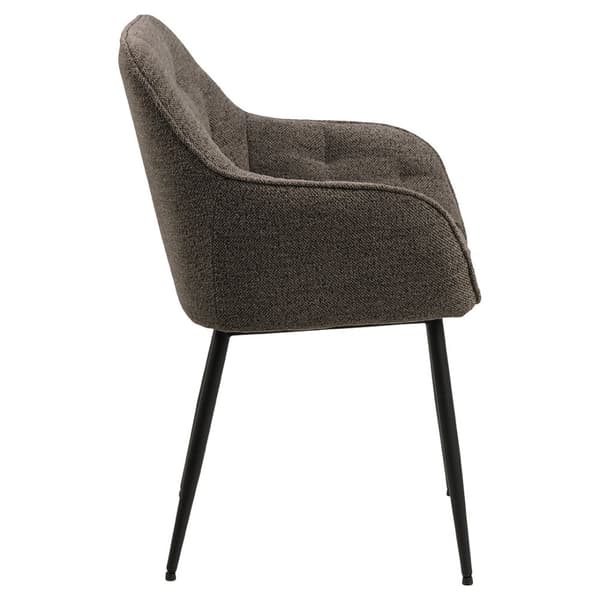 2 x Brooke spisestuestoler med armlene bouclé grå.