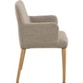 Miniatyrbilde 5 av 10: 2 x Zoe spisestuestoler med armlene bouclé beige.