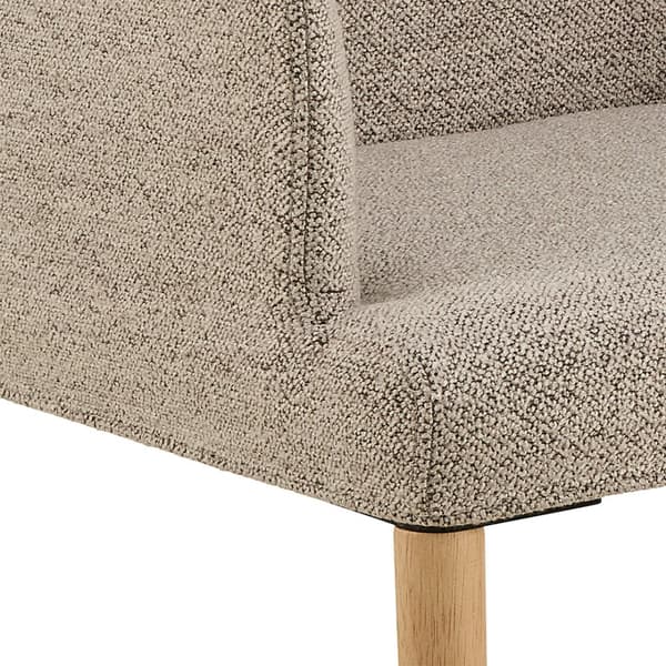 2 x Zoe spisestuestoler med armlene bouclé beige.