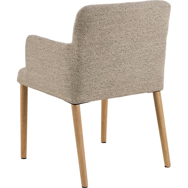 2 x Zoe spisestuestoler med armlene bouclé beige.