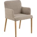 Miniatyrbilde 1 av 10: 2 x Zoe spisestuestoler med armlene bouclé beige.