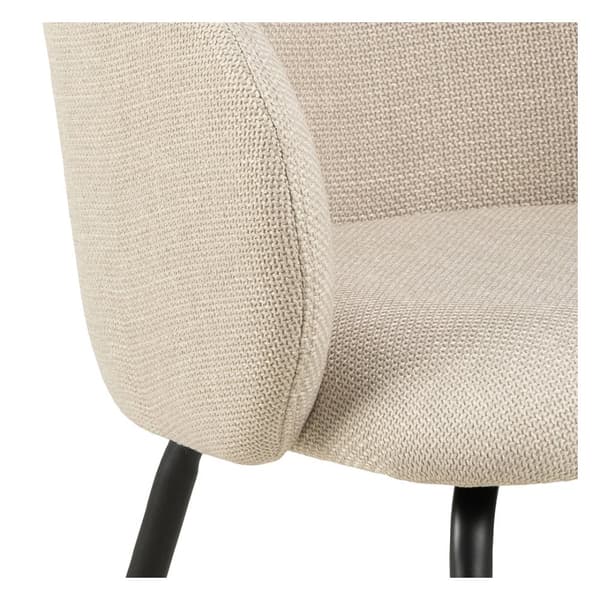 2 x Eleanor spisestuestoler med armlene stoff beige.