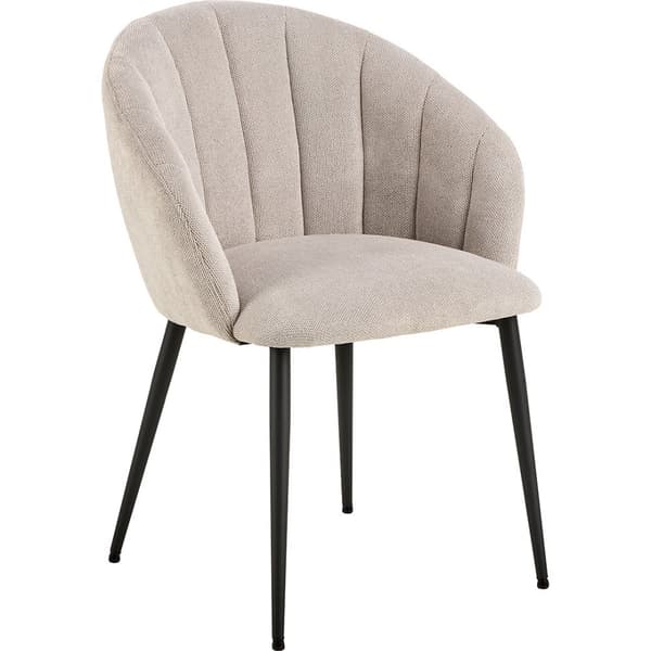 Daniella spisestuestoler med armlene stoff beige.