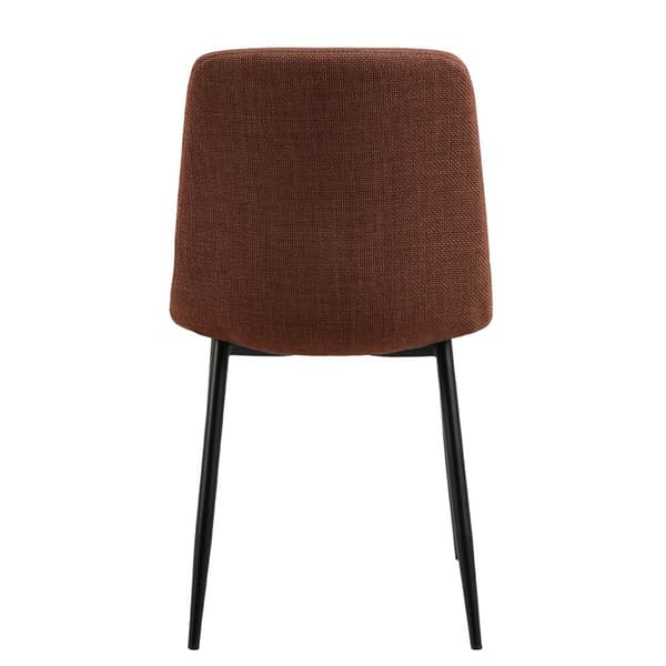 4 x Becca spisestuestoler stoff oransje.