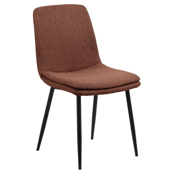 4 x Becca spisestuestoler stoff oransje.