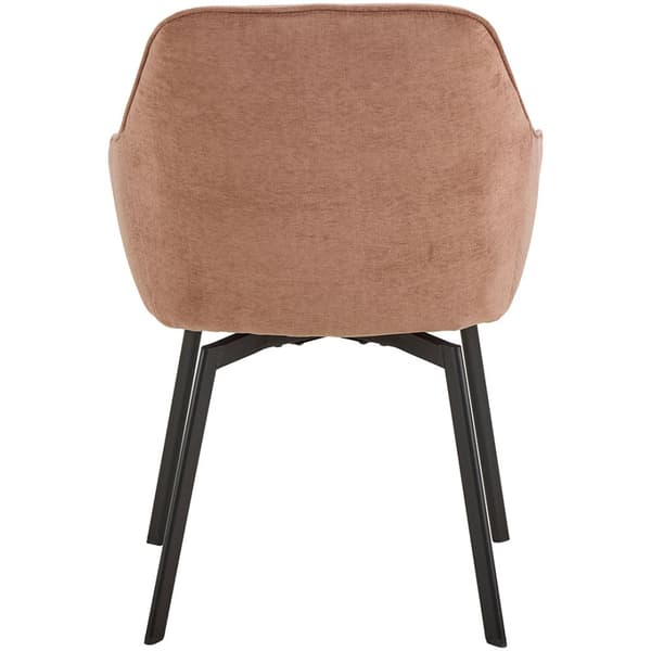 2 x Clara spisestuestoler med armlene chenille brun.