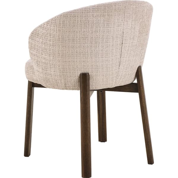 2 x Darlene spisestuestoler med armlene chenille beige.