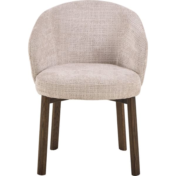2 x Darlene spisestuestoler med armlene chenille beige.