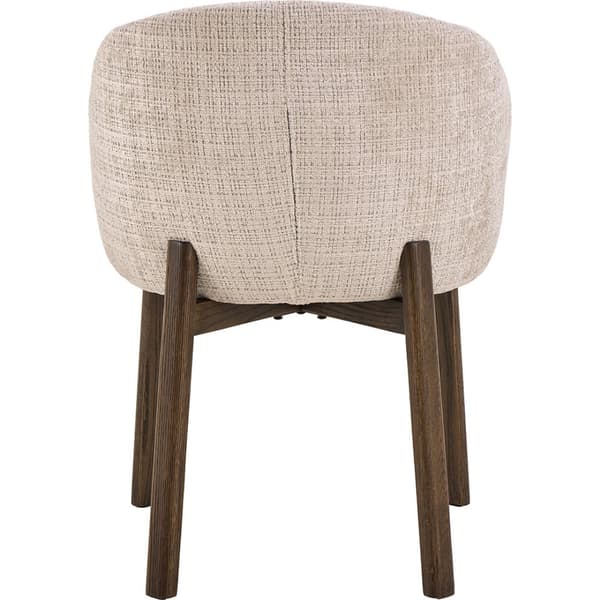 2 x Darlene spisestuestoler med armlene chenille beige.