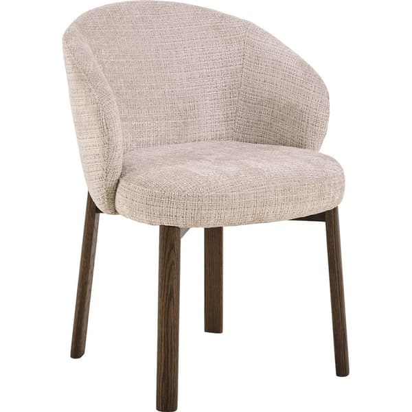 2 x Darlene spisestuestoler med armlene chenille beige.