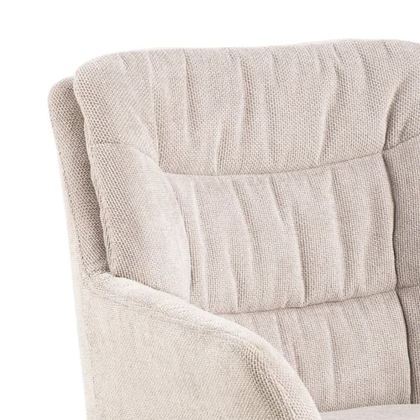 2 x Alonso spisestuestoler med armlene stoff beige.