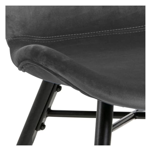 2 x Batilda -A1 spisestuestoler velour grå.