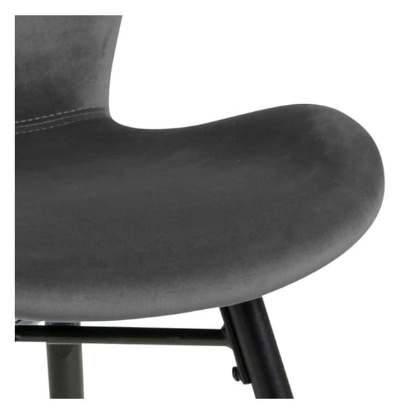 2 x Batilda -A1 spisestuestoler velour grå.