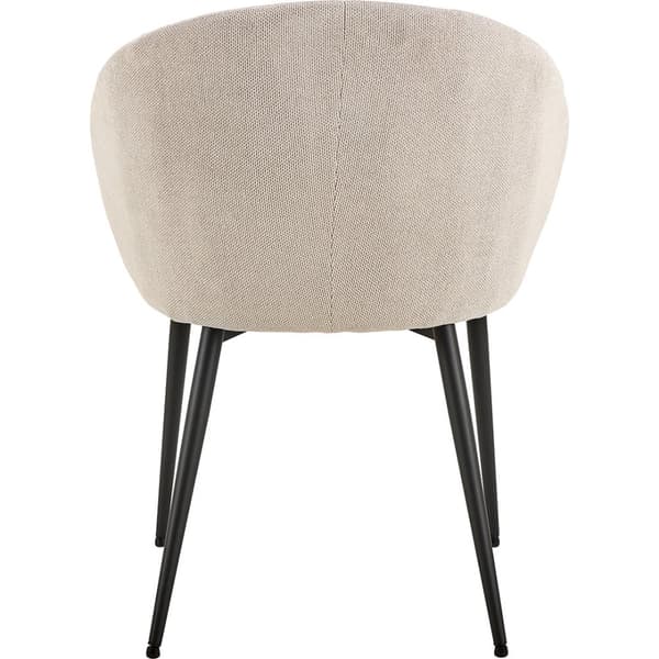 Daniella spisestuestol med armlæn stof beige.