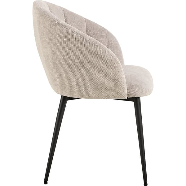 Daniella spisestuestol med armlæn stof beige.