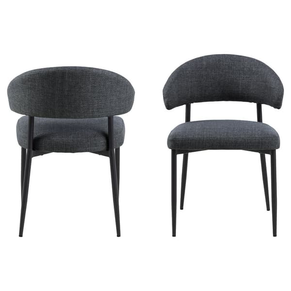 2 x Edina matstol tyg grå.