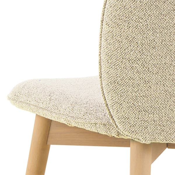 2 x Cindy matstol bouclé beige.