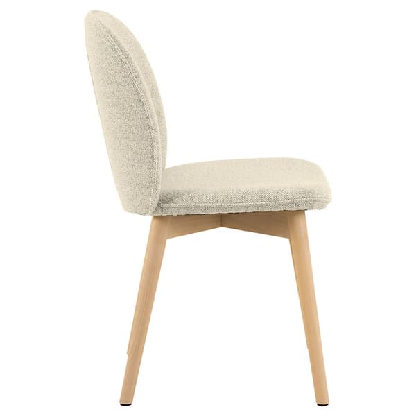 2 x Cindy matstol bouclé beige.