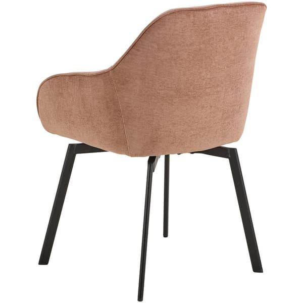 2 x Clara matstol med armstöd chenille brun.